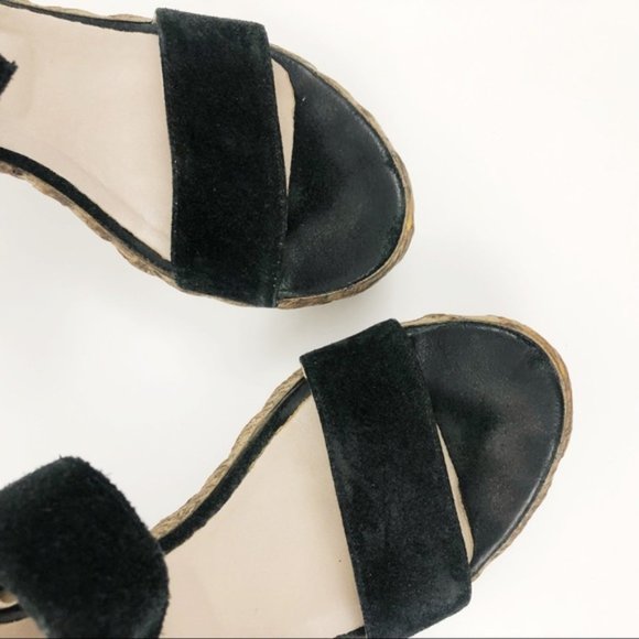 Browns Couture Wedge Espadrille Suede Strap - Picture 3 of 8